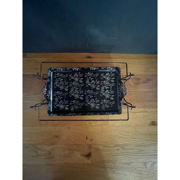 Temp-tations Floral Lace Casserole Tote Set*  Insulated Carrier, Baker, Spoon - Picture 10 of 14